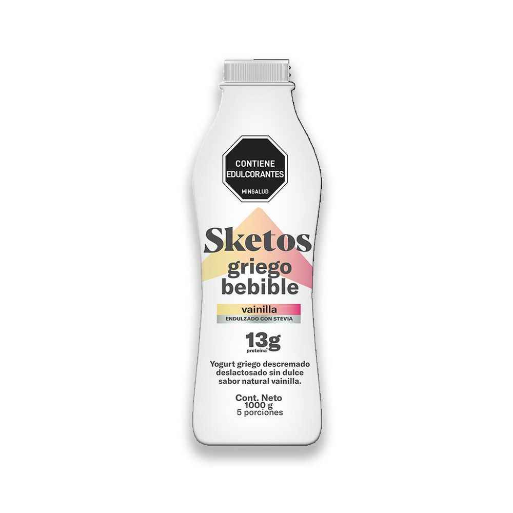 Yogurt griego SKETOS bebible descremado sabor vainilla (966  ml) img #1