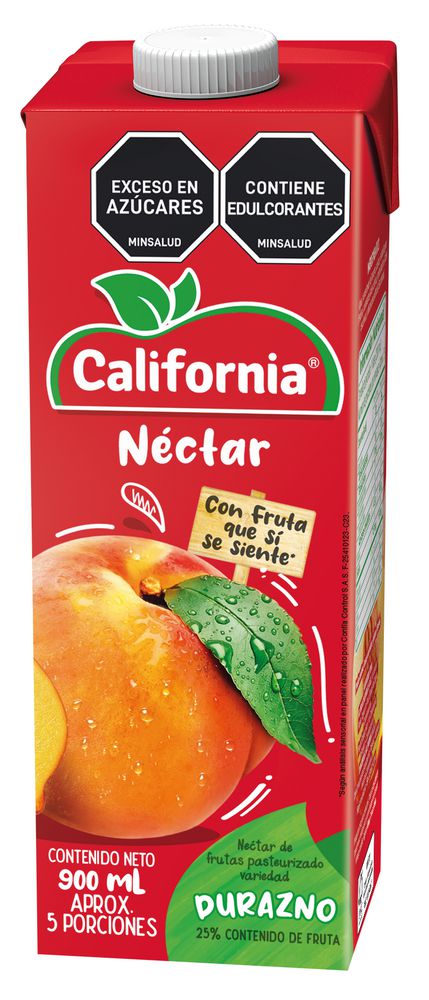 Néctar CALIFORNIA durazno tetra pack (900  ml) img #1