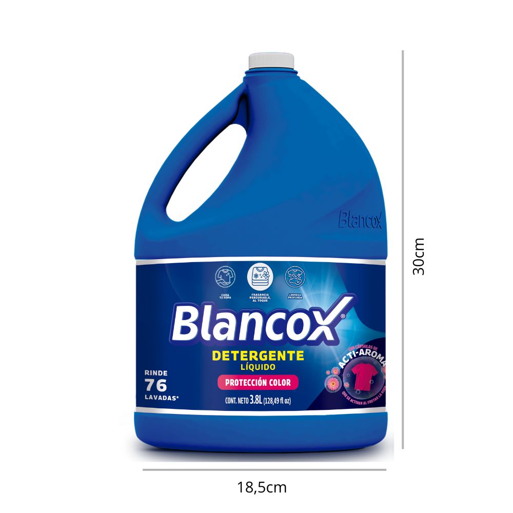 Detergente líquido BLANCOX protección color limpieza profunda (3800  ml) img #2
