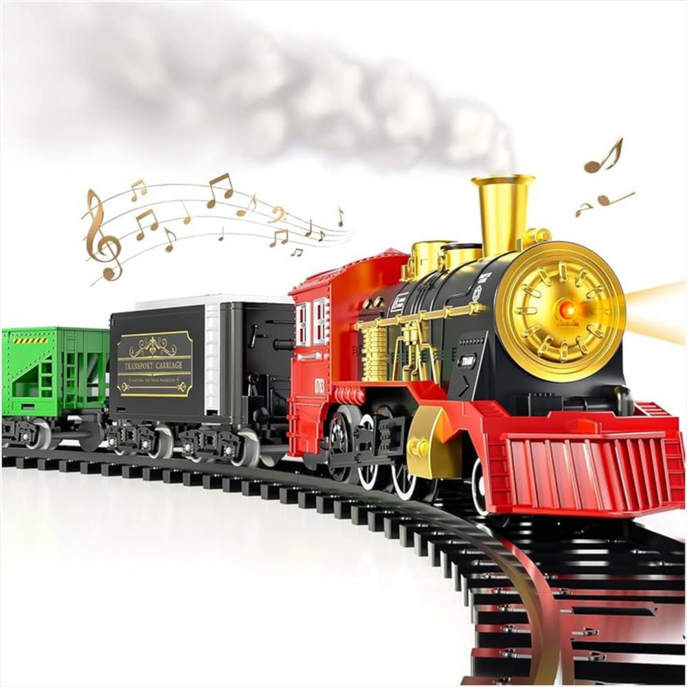 Tren Navideño Eléctrico Grande 210 Cm Con Vapor Y Luces img #5