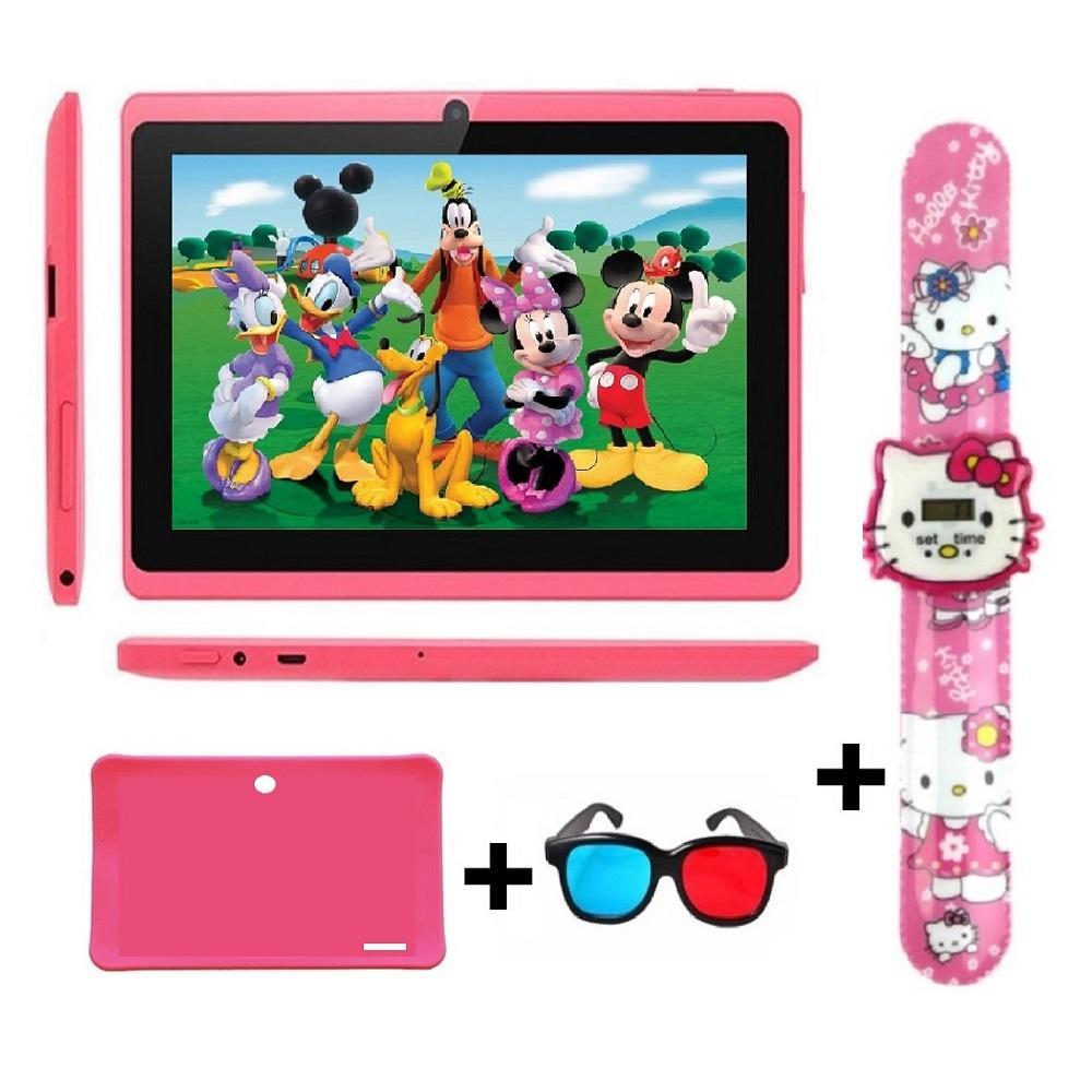 Tablet Rosada Android 4 Nucleos + Reloj Hello Kitty img #2