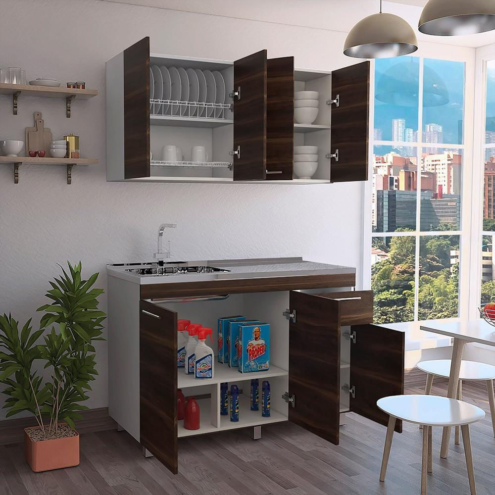 Cocina Integral 120 Moderna Madera Aglomerada img #2