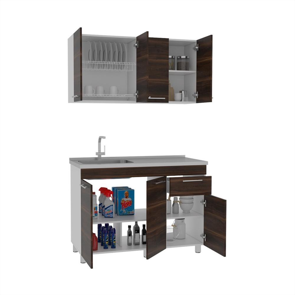 Cocina Integral 120 Moderna Madera Aglomerada img #3