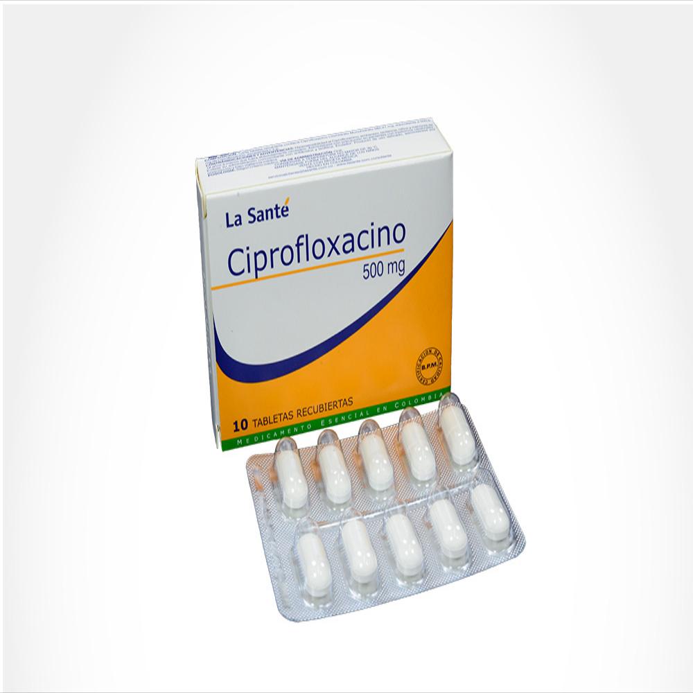 Ciprofloxacina La Sante Ciprofloxacina 500Mg Tab Rec Oral Caj 10 Tab 1 U img #1