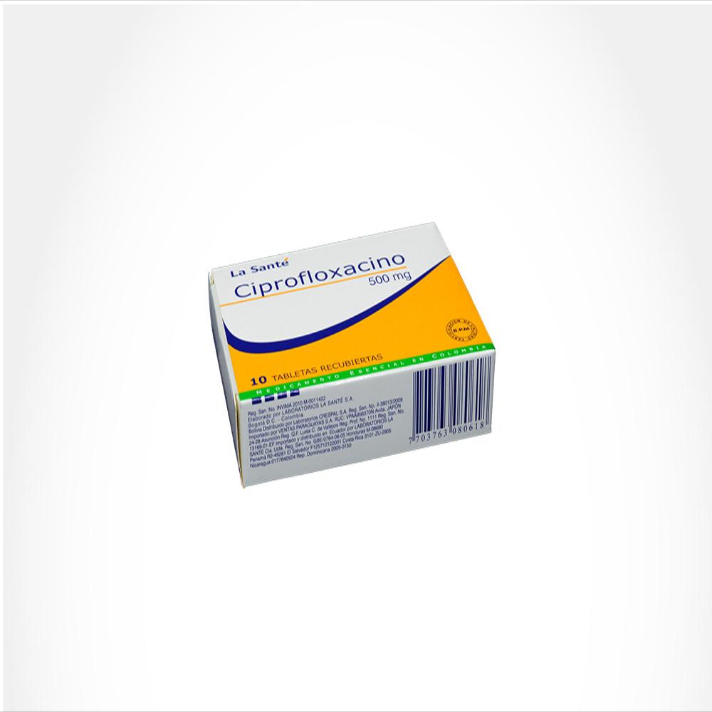 Ciprofloxacina La Sante Ciprofloxacina 500Mg Tab Rec Oral Caj 10 Tab 1 U img #3