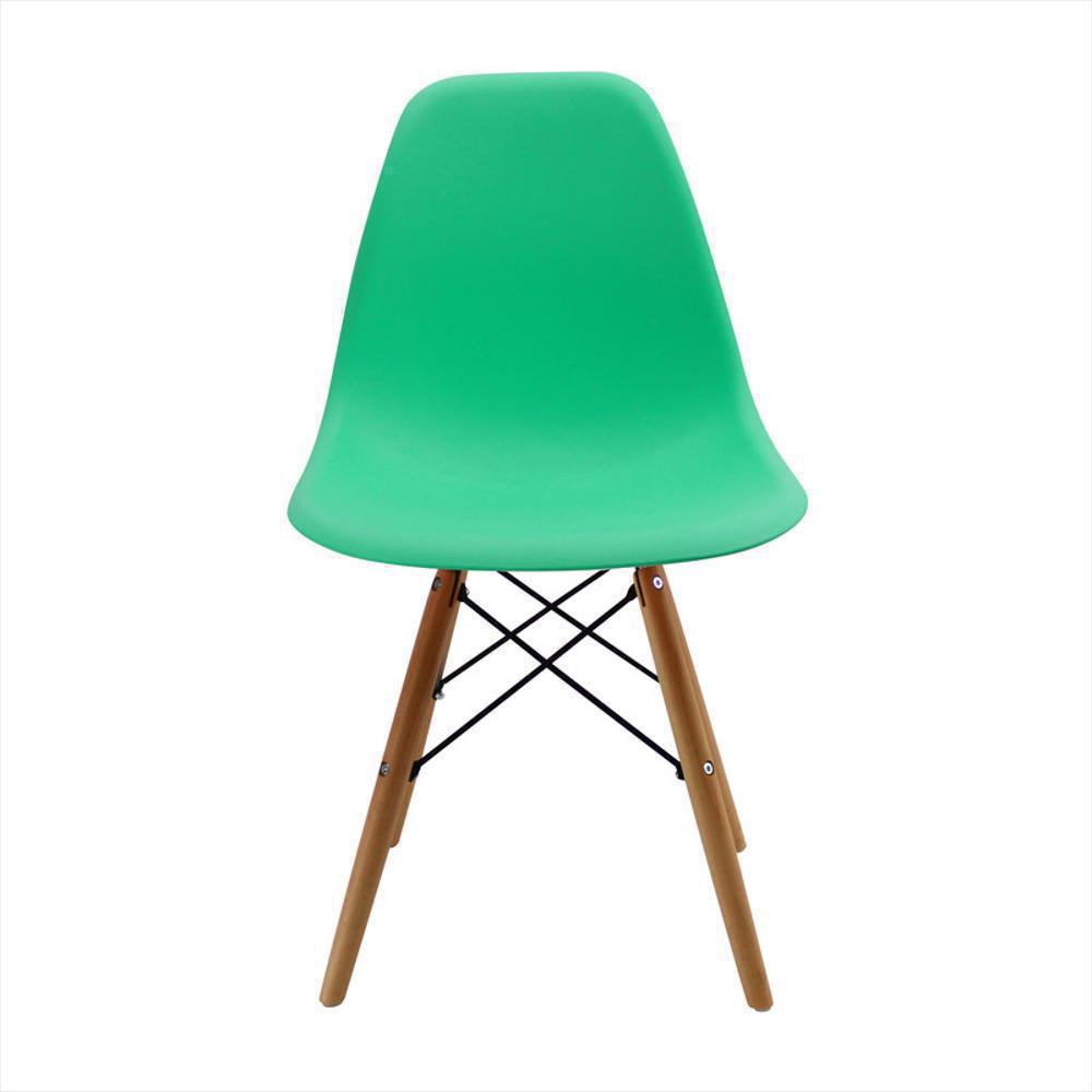 Kit Por 6 Sillas Eames Grande Ia Patas En Madera Para Comedor Verde Menta img #2