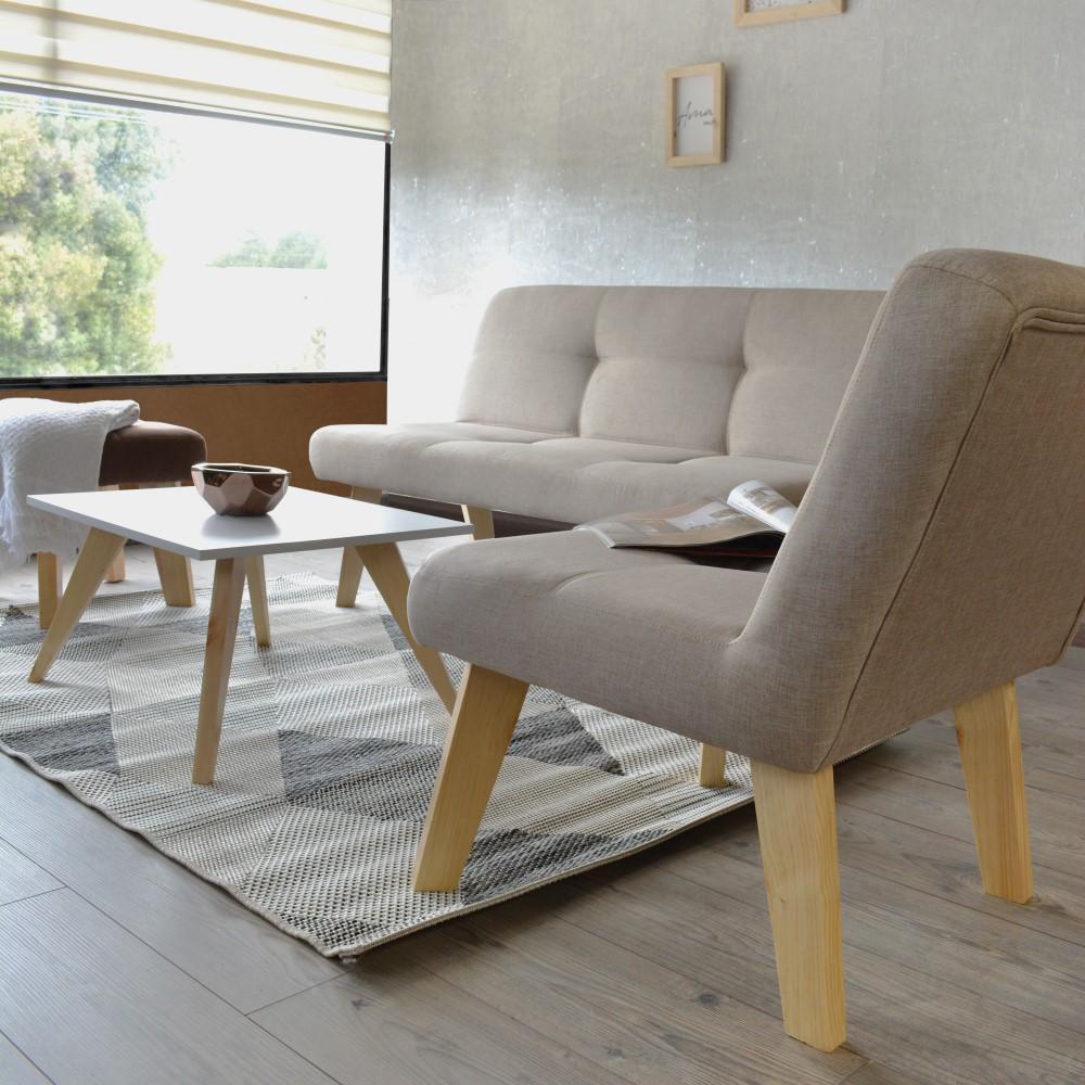 Sala Boston Tela Poliéster Beige/Chocolate img #5