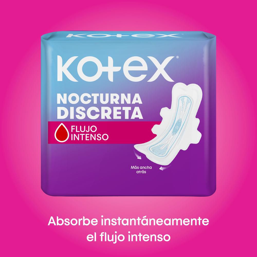 Toallas higiénicas KOTEX nocturna discreta x8und (1  und) img #8