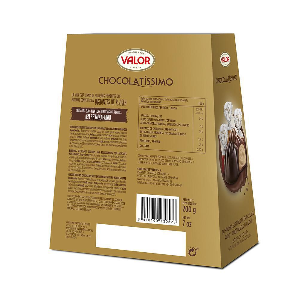 Bombones de chocolate VALOR MARCA EXCLUSIVA surtidos rellenos (200  gr) img #2