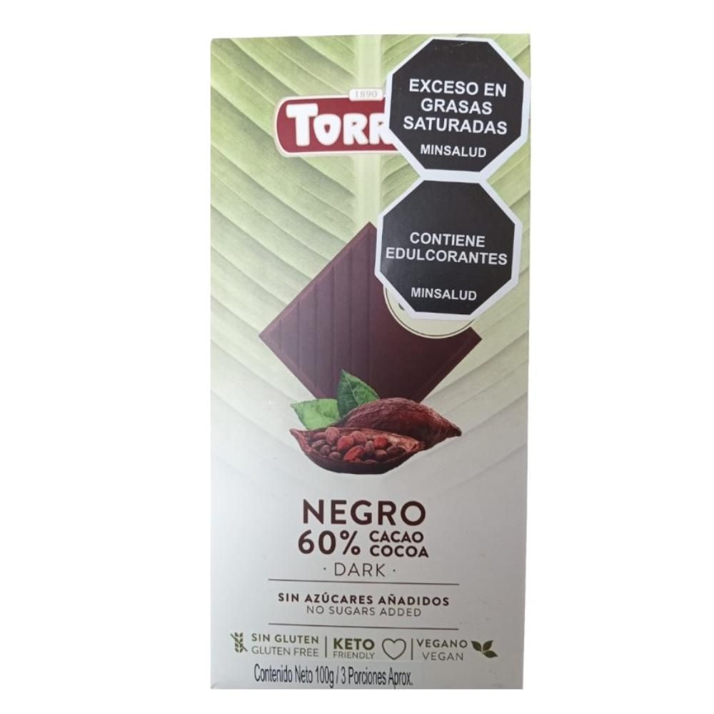 Chocolates TORRAS con stevia negro (100  gr) img #1