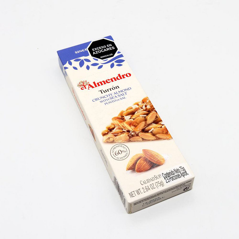 Turrones EL ALMENDRO duro con sal (75  gr) img #3