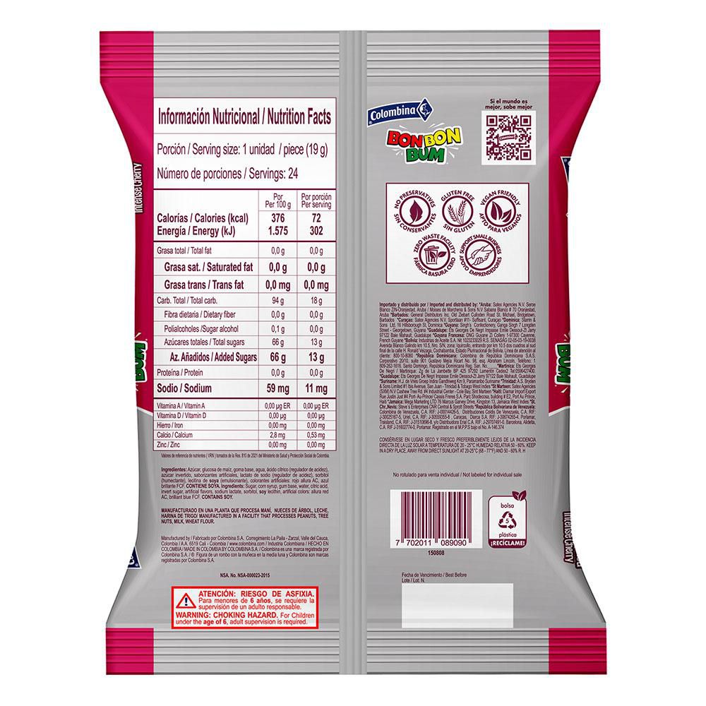 Chupetas BON BON BUM sabor a cereza intensa (456  gr) img #2