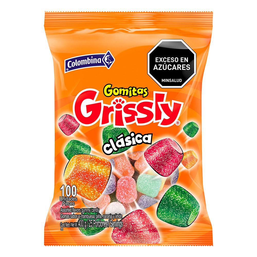 Gomitas  GRISSLY clásicas sabor a frambuesa (400  gr) img #1