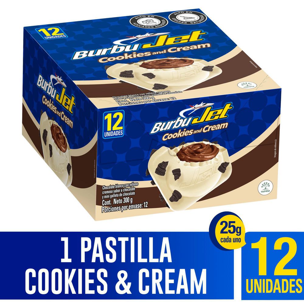 Chocolatina JET burbujet cookies and cream (300  gr) img #2