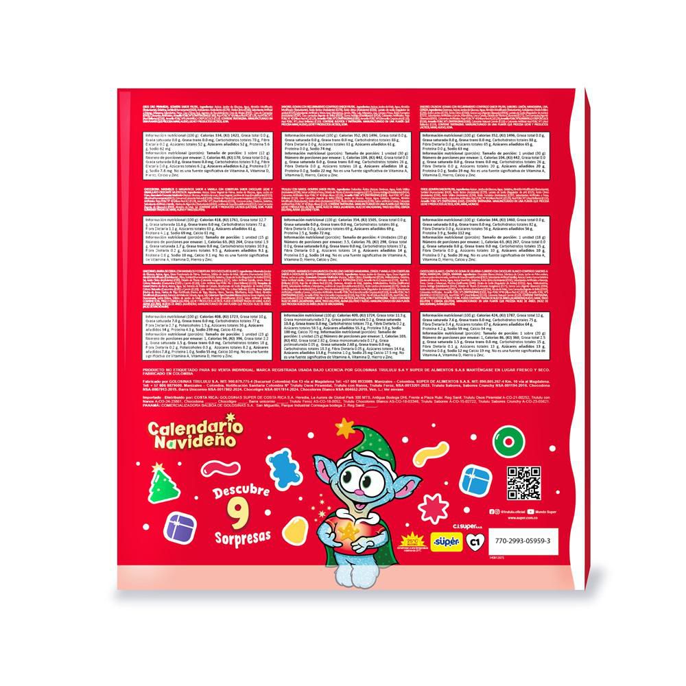 Gomitas TRULULU calendario navideño con sorpresa (255  gr) img #2
