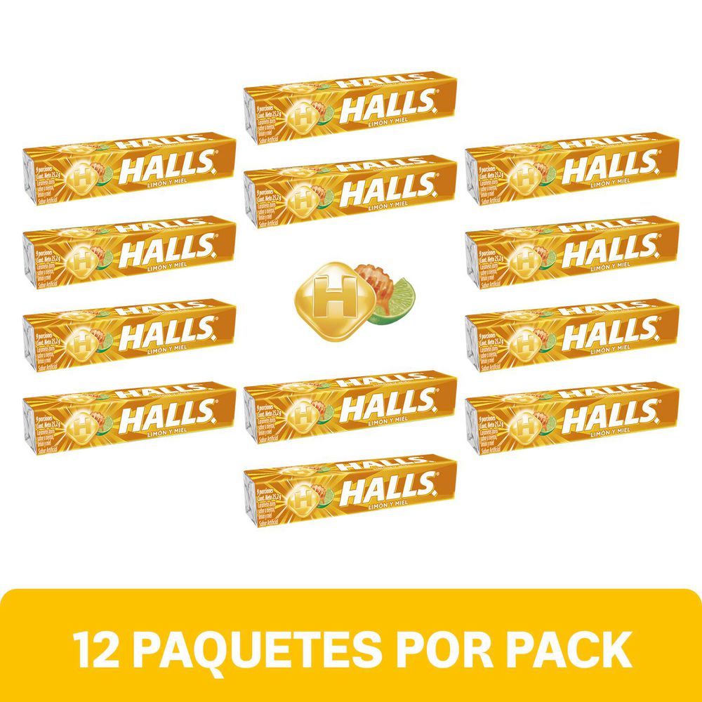 Caramelos HALLS limón y miel display (302.4  gr) img #2