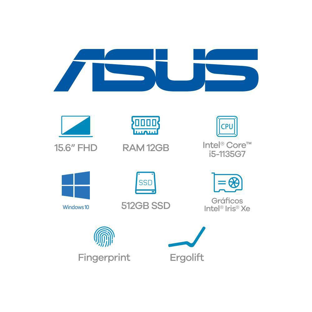 Portatil ASUS VivoBook Intel Core i5  RAM 12 GB 512 GB SSD X513EABQ638T img #6