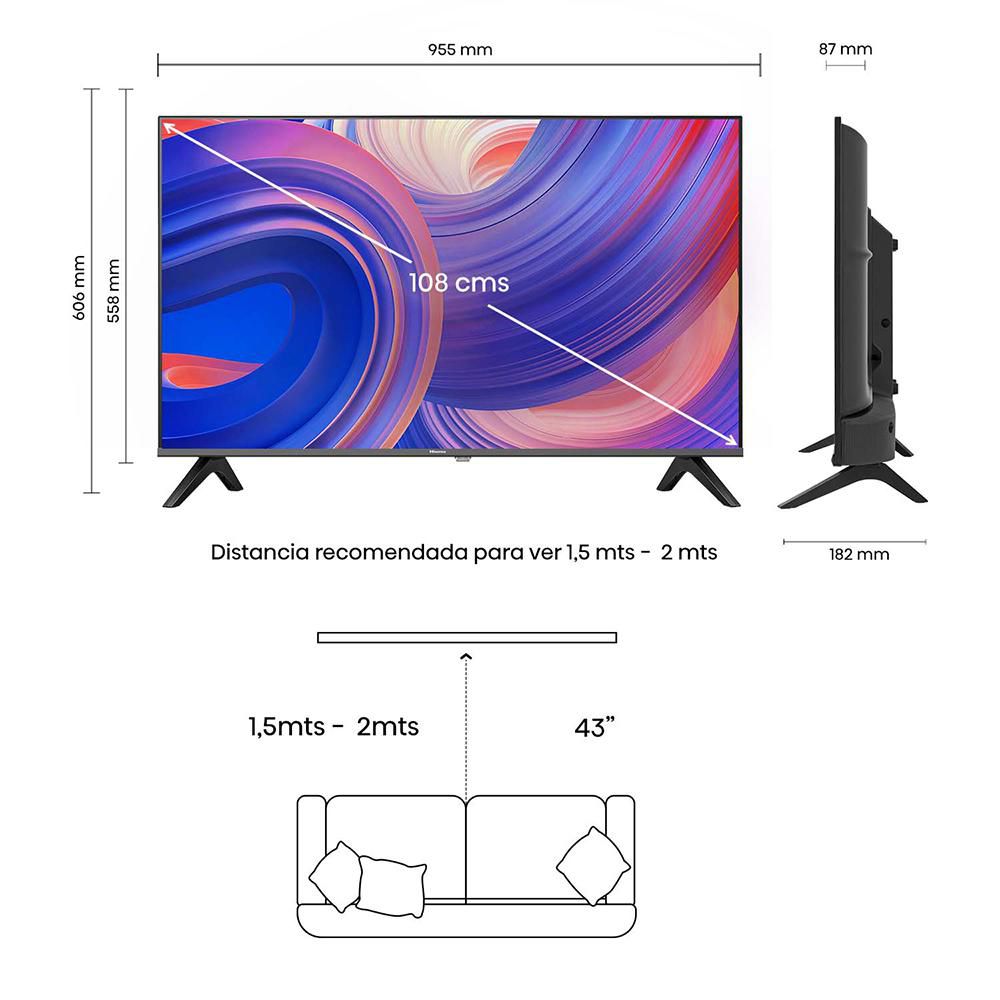 Televisor HISENSE 43 pulgadas LED Fhd Smart TV 43A4HV img #5