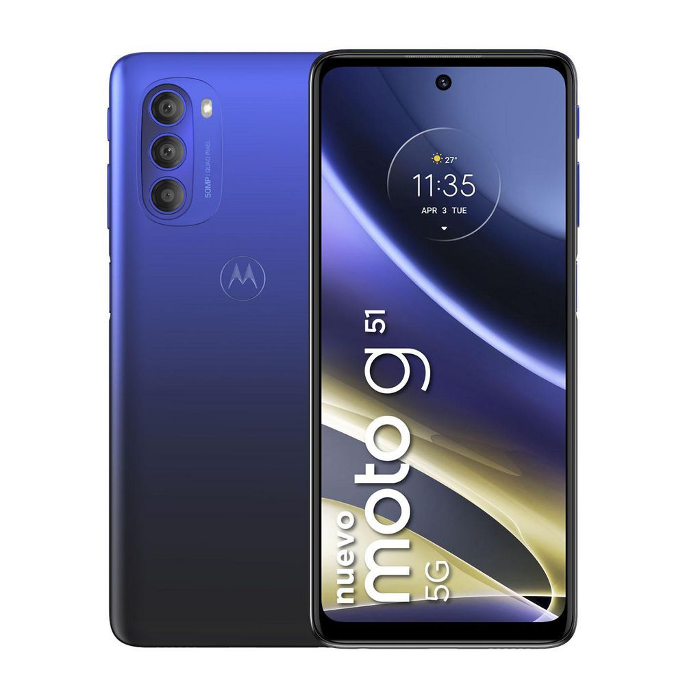 Celular MOTOROLA Moto G51 128 GB 4 GB RAM Azul Invierno img #1