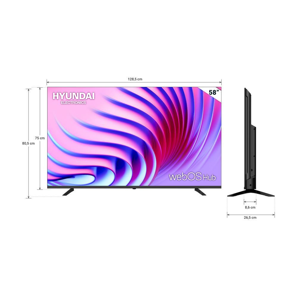 Televisor HYUNDAI 58 pulgadas LED Uhd4K Smart TV HYLED5808W4KM img #4