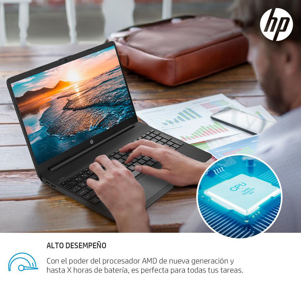 Computador HP  AMD Ryzen 5 5500U RAM 4 GB 256 GB SSD 15ef2508la img #6