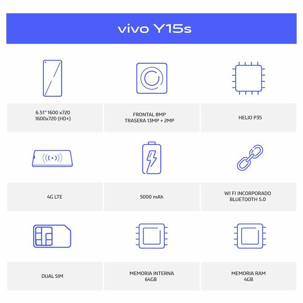 Celular VIVO Y15S 64 GB 4 GB RAM Azul img #2