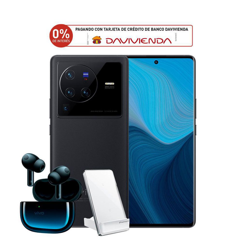 Celular VIVO X80 Pro 256 GB 12 GB RAM Negro + Audifonos img #1