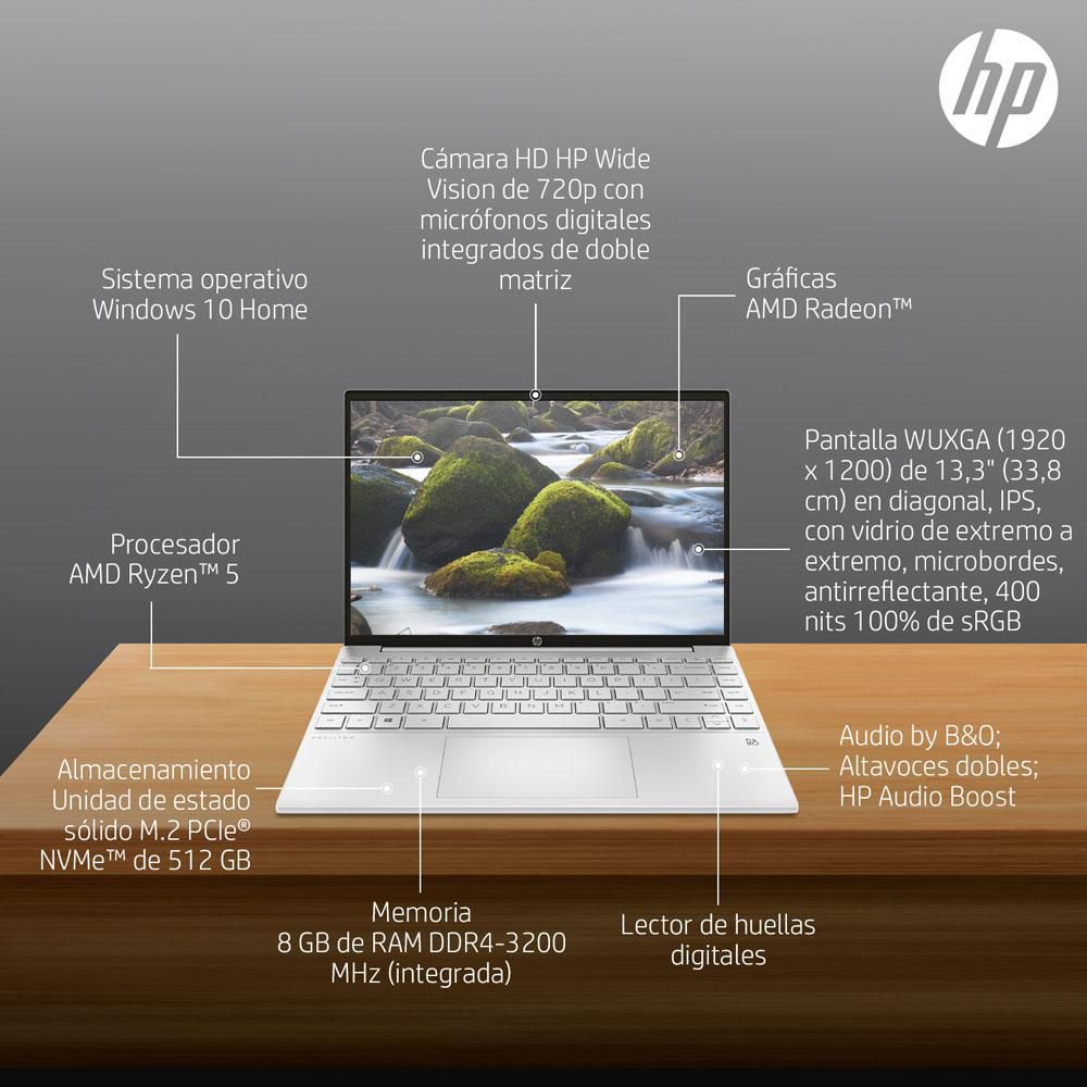 Portatil HP Pavilion AMD Ryzen 5 5600U RAM 8 GB 512 GB SSD 13be0500la img #6