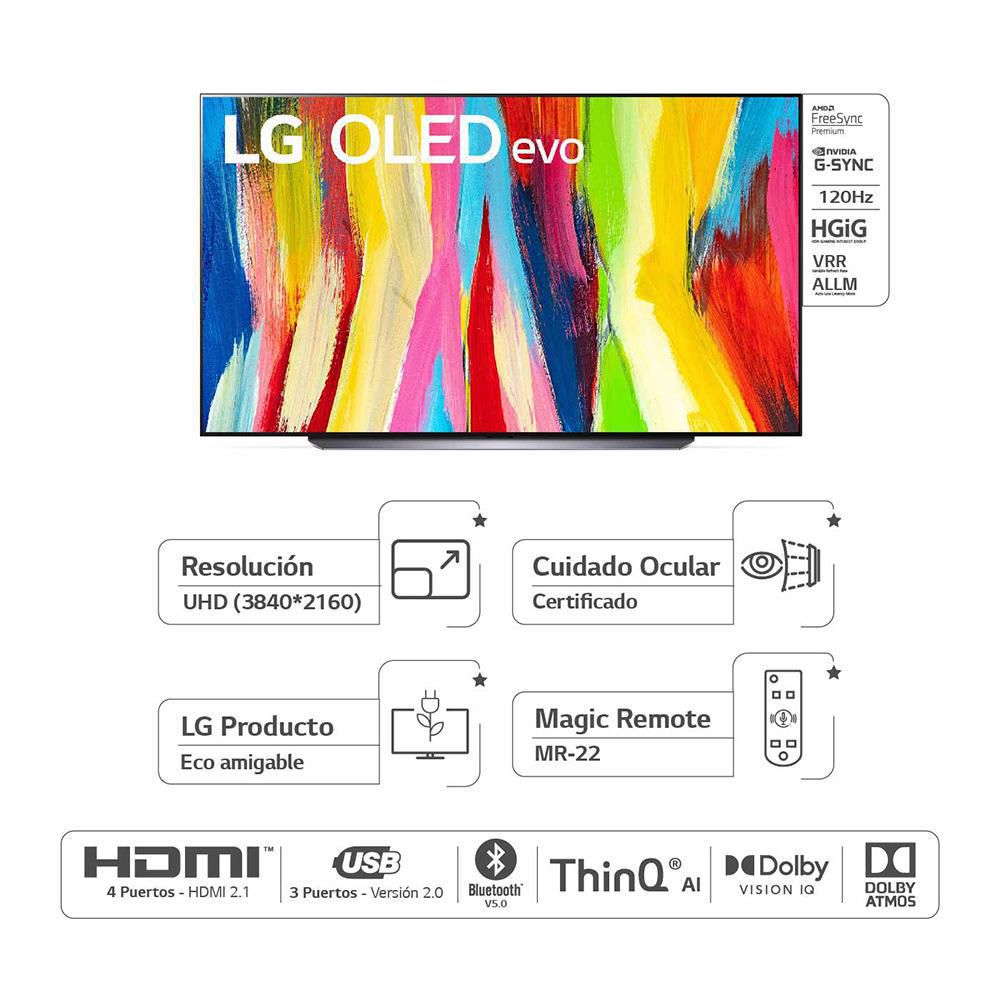 Televisor LG 83 pulgadas OLED Uhd4K Smart TV OLED83C2PSA img #3