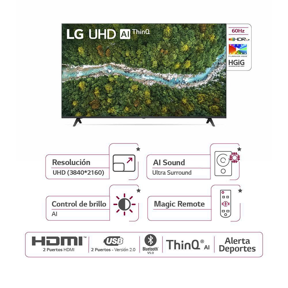 Televisor LG 75 pulgadas LED Uhd4K Smart TV 75UP7760PSB img #3