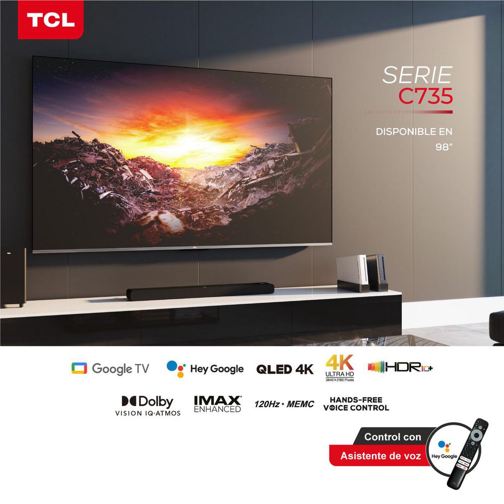 Televisor TCL 98 pulgadas QLED Uhd4K Smart TV 98C735 img #3