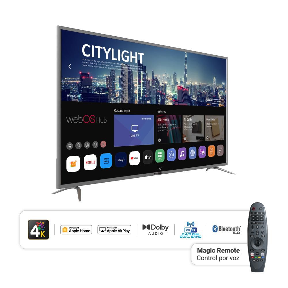 Televisor  HYUNDAI 60 pulgadas LED Uhd4K Smart TV HYLED6003W4KM img #2