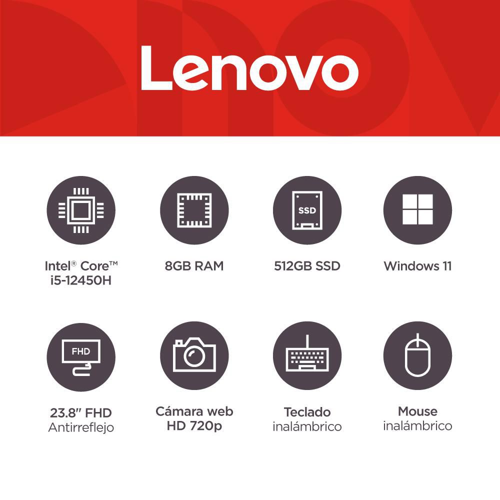 All In One LENOVO  Intel Core i5 12450H RAM 8 GB 512 GB SSD IdeaCentre AIO 3 img #5