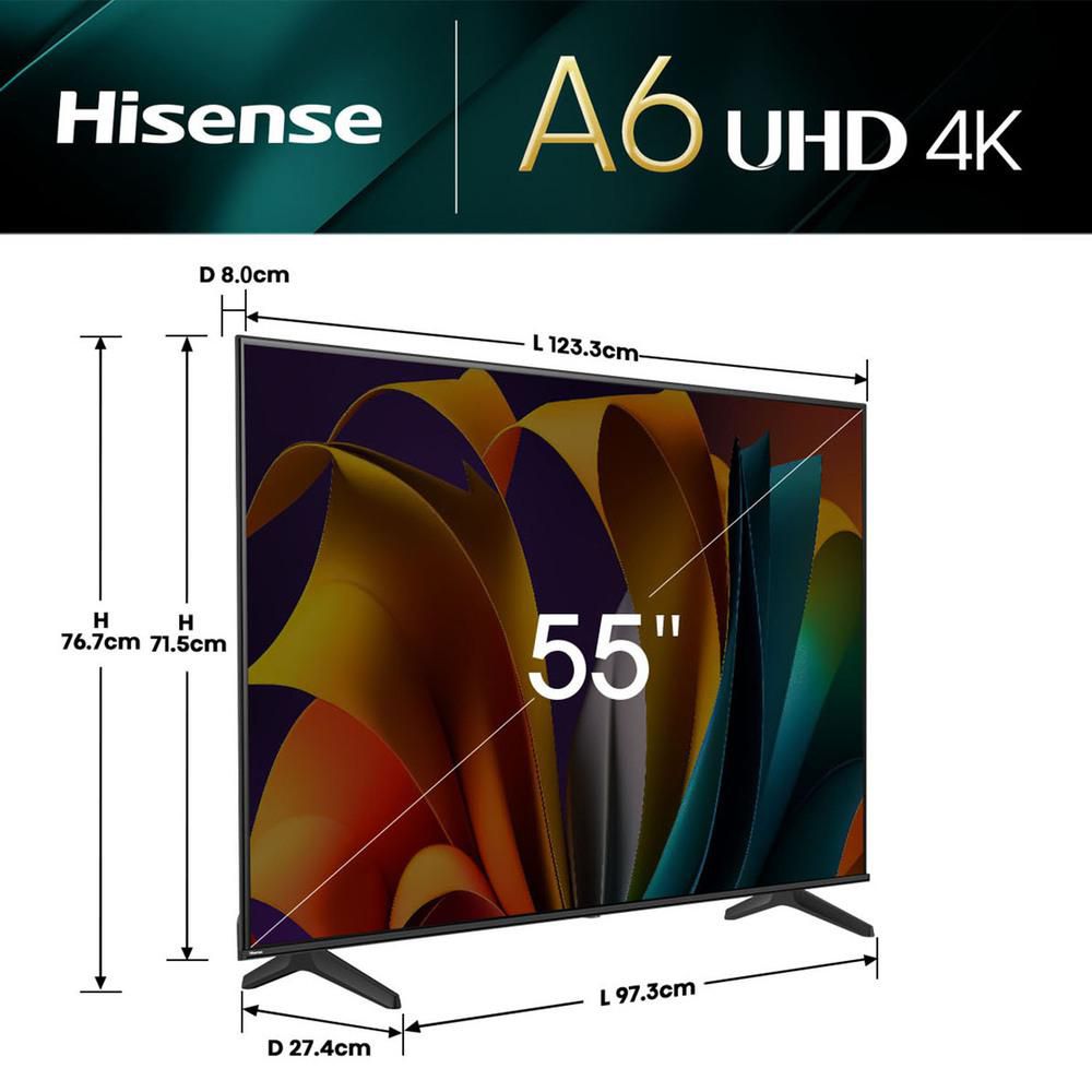 Televisor HISENSE 55 pulgadas LED Uhd4K Smart TV 55A6N img #4