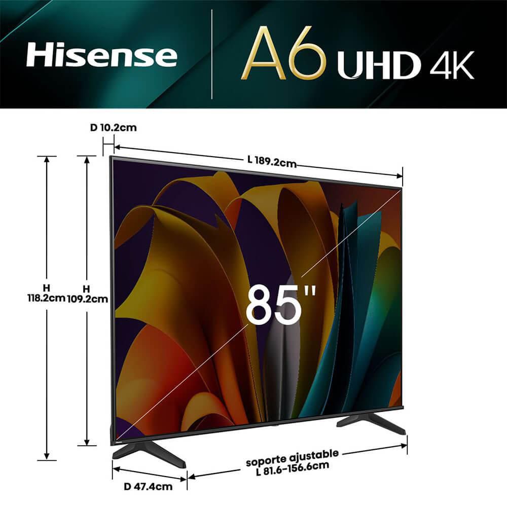 Televisor HISENSE 85 pulgadas LED Uhd4K Smart TV 85A6N img #4