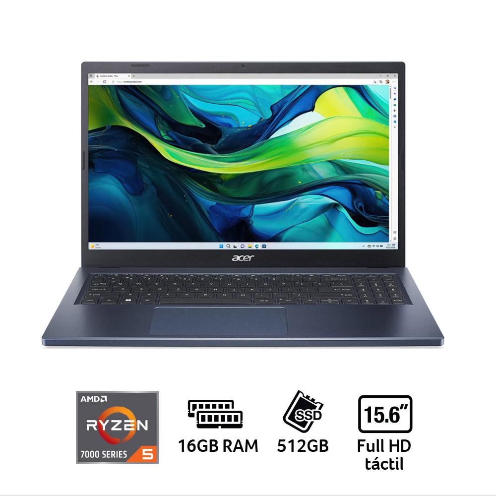 Portatil ACER Aspire 3 AMD Ryzen 5 7520U RAM 16 GB 512 GB SSD A31524PTR0BT img #2