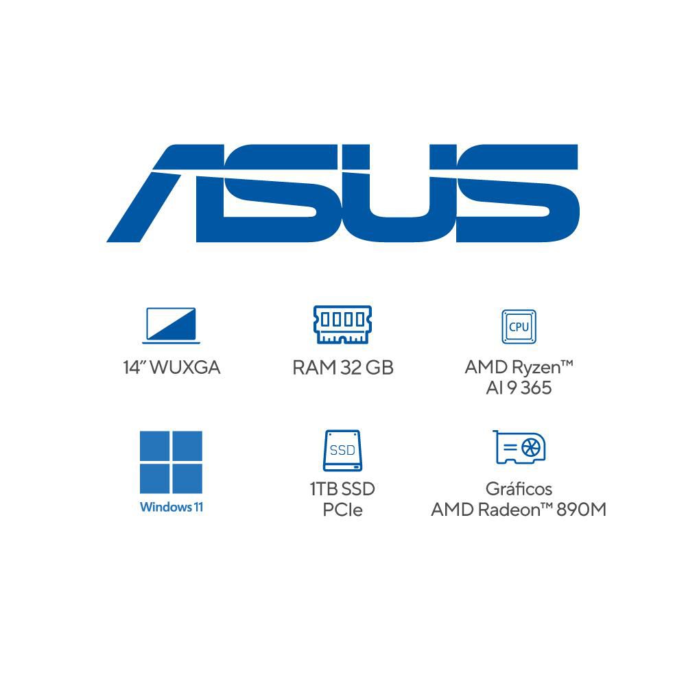 Portatil ASUS Vivobook S 14 OLED AMD Ryzen AI 9 365 RAM 32 GB 1 TB SSD M5406WAQD075W img #7