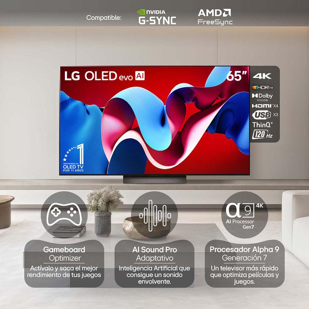 Televisor LG 65 pulgadas OLED Uhd4K Smart TV OLED65C4PSA img #4
