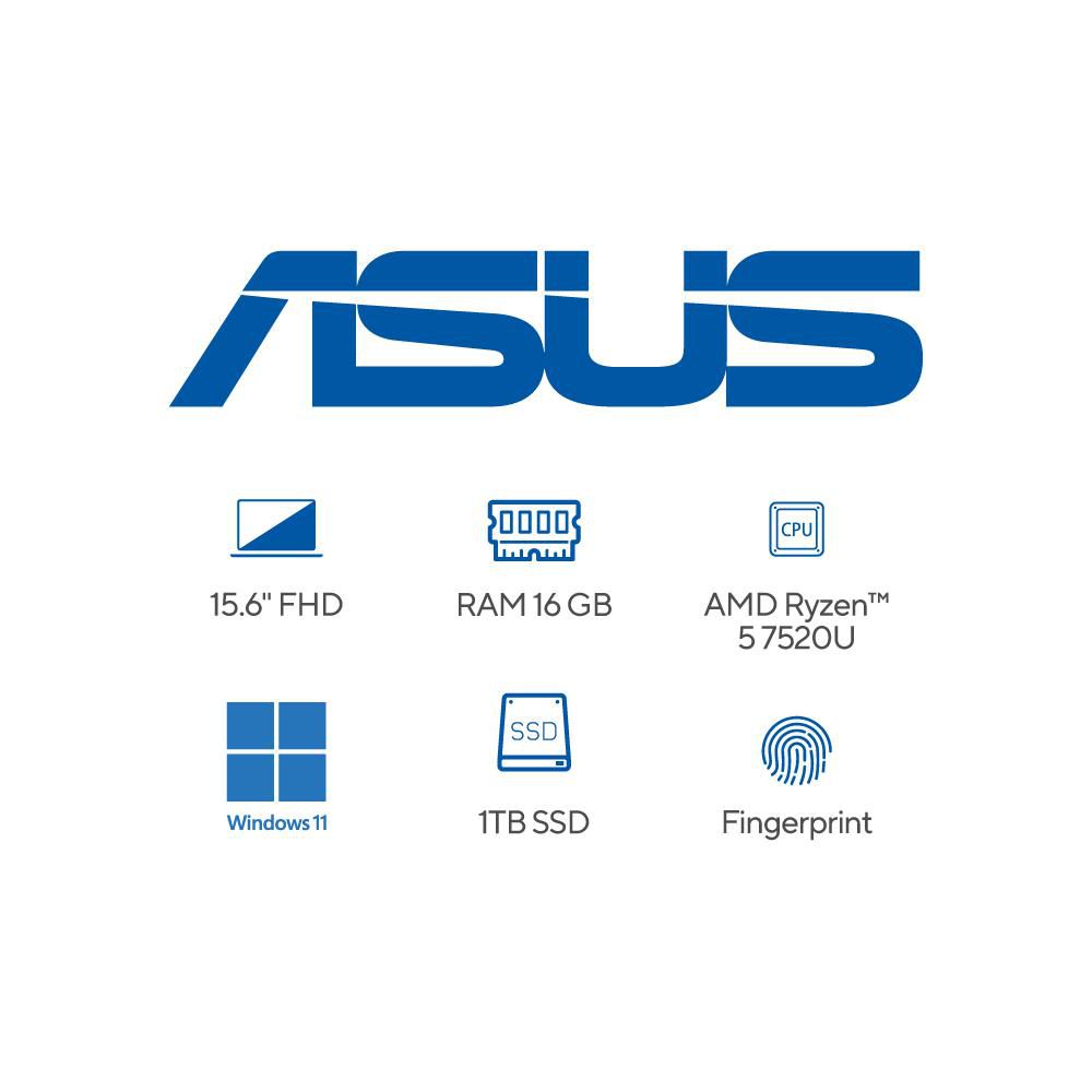 Portatil ASUS Vivobook Go 15 AMD Ryzen 5 7520U RAM 16 GB 1 TB SSD E1504FANJ979W img #7