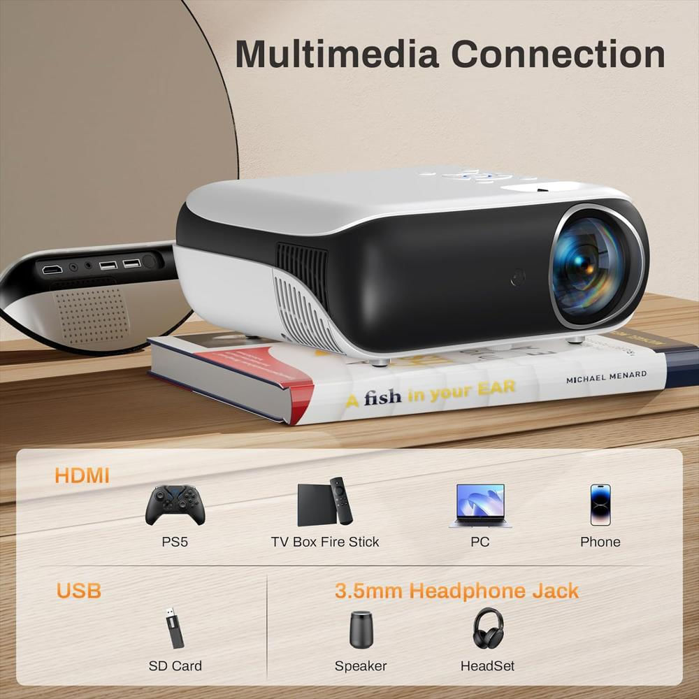 Proyector Bluetooth Happrun 1080P img #5