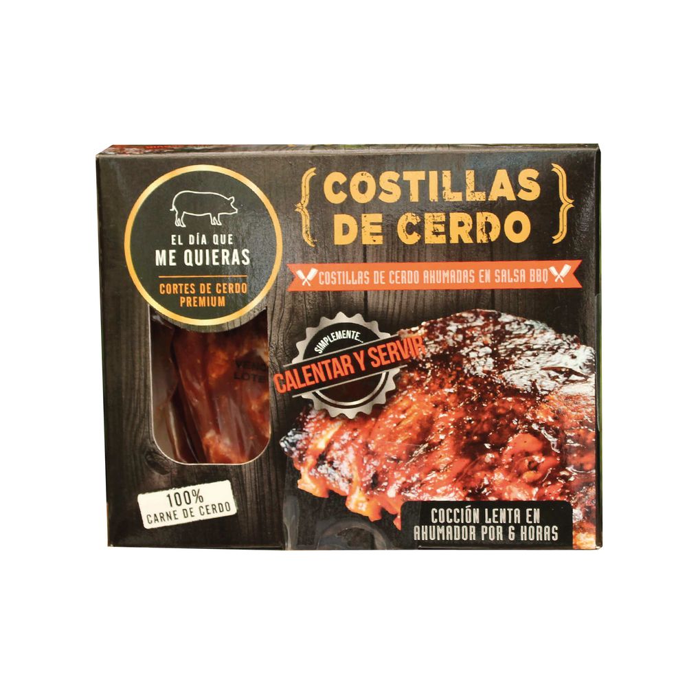 Costilla de cerdo EL DIA QUE ME QUIERAS ahumada BBQ (400  gr) img #1