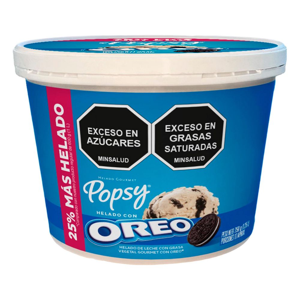 Helado POPSY Oreo Gourmet (750  gr) img #1