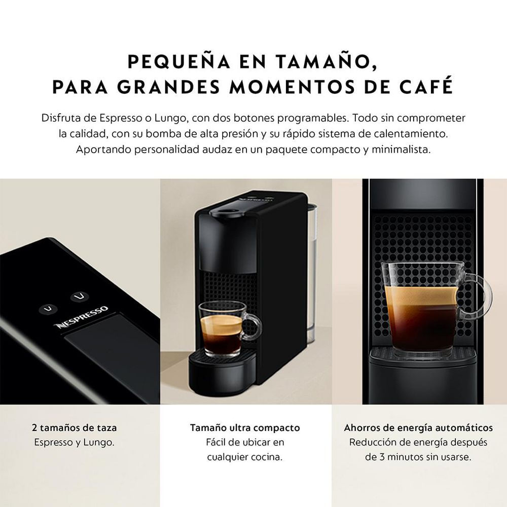 Cafetera NESPRESSO 1 Taza Negro Essenza Mini img #5