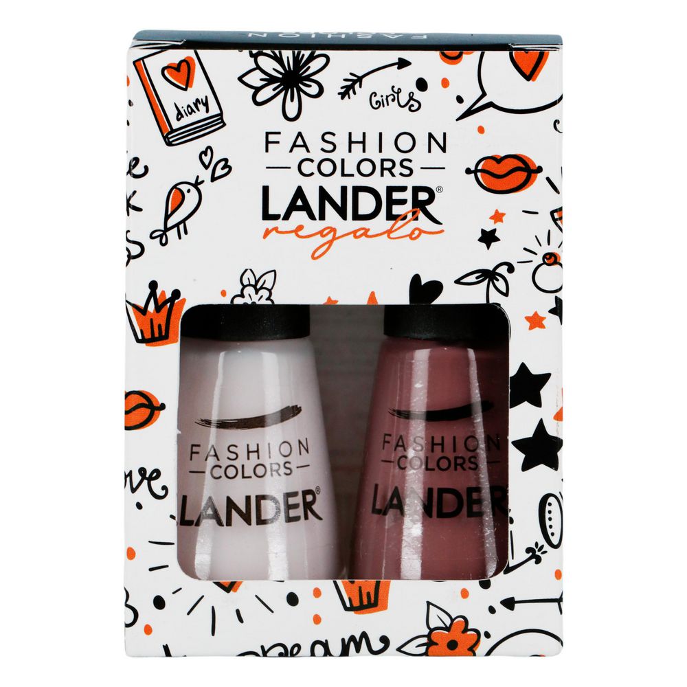 Kit maquillaje de uñas LANDER esmaltes (2  und) img #1