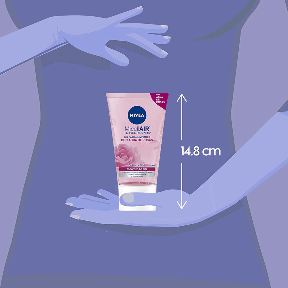 Gel facial NIVEA agua de rosas (150  ml) img #5