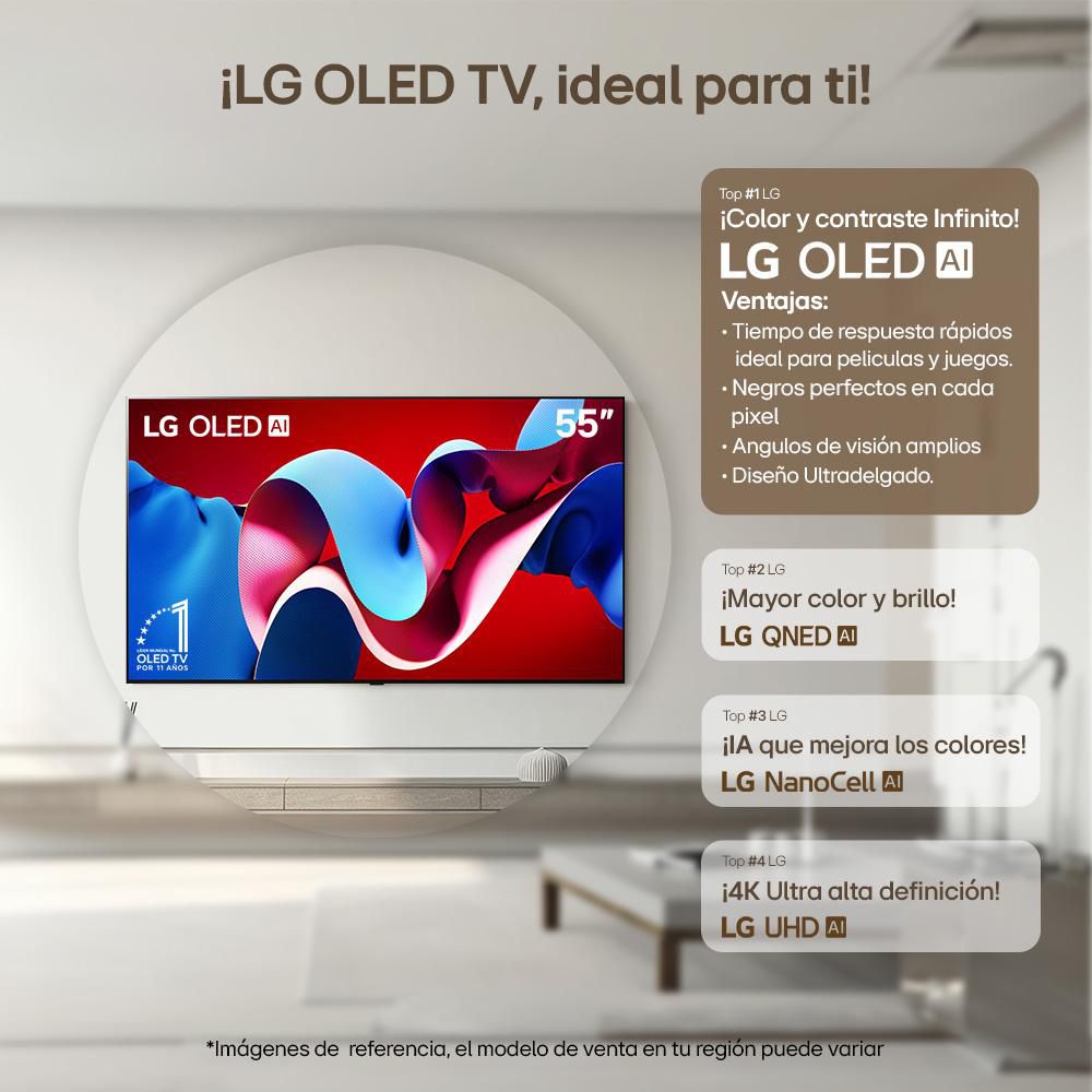 Televisor LG 55 pulgadas OLED Uhd4K Smart TV OLED55C4PSA img #2