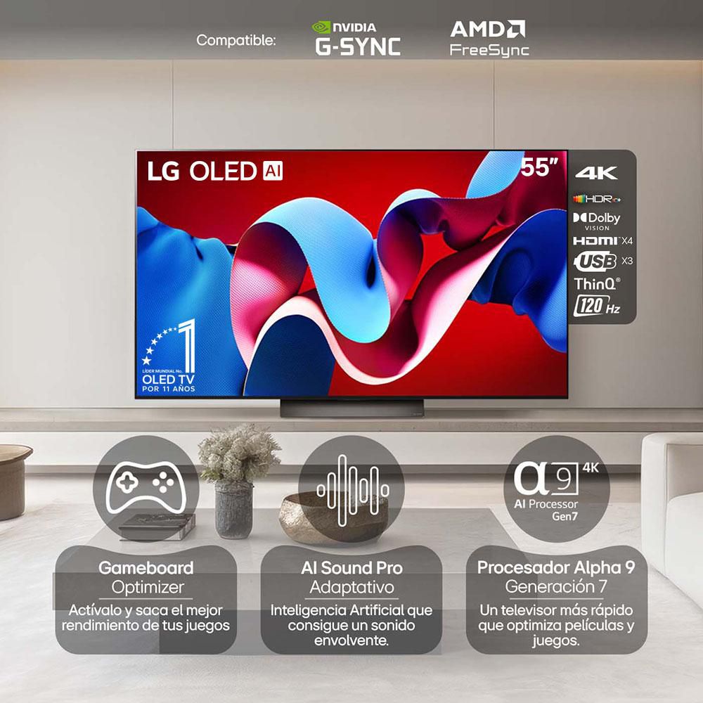 Televisor LG 55 pulgadas OLED Uhd4K Smart TV OLED55C4PSA img #4
