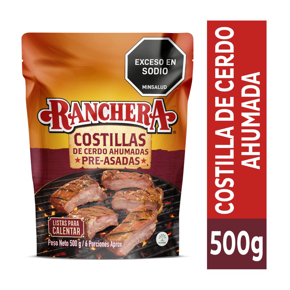 Costilla RANCHERA de cerdo ahumada preasada (500  gr) img #2