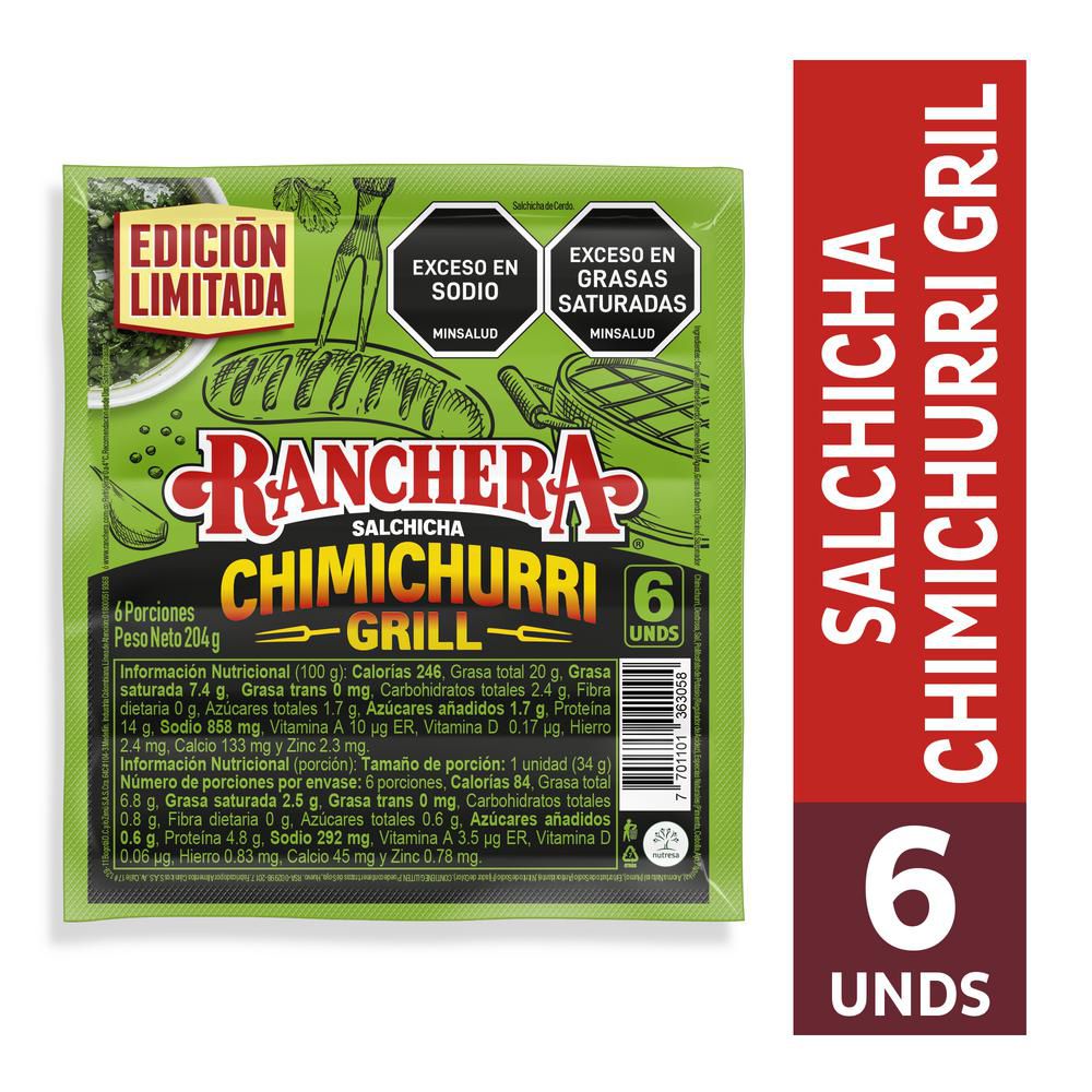 Salchicha RANCHERA CHIMICHURRI (204  gr) img #2
