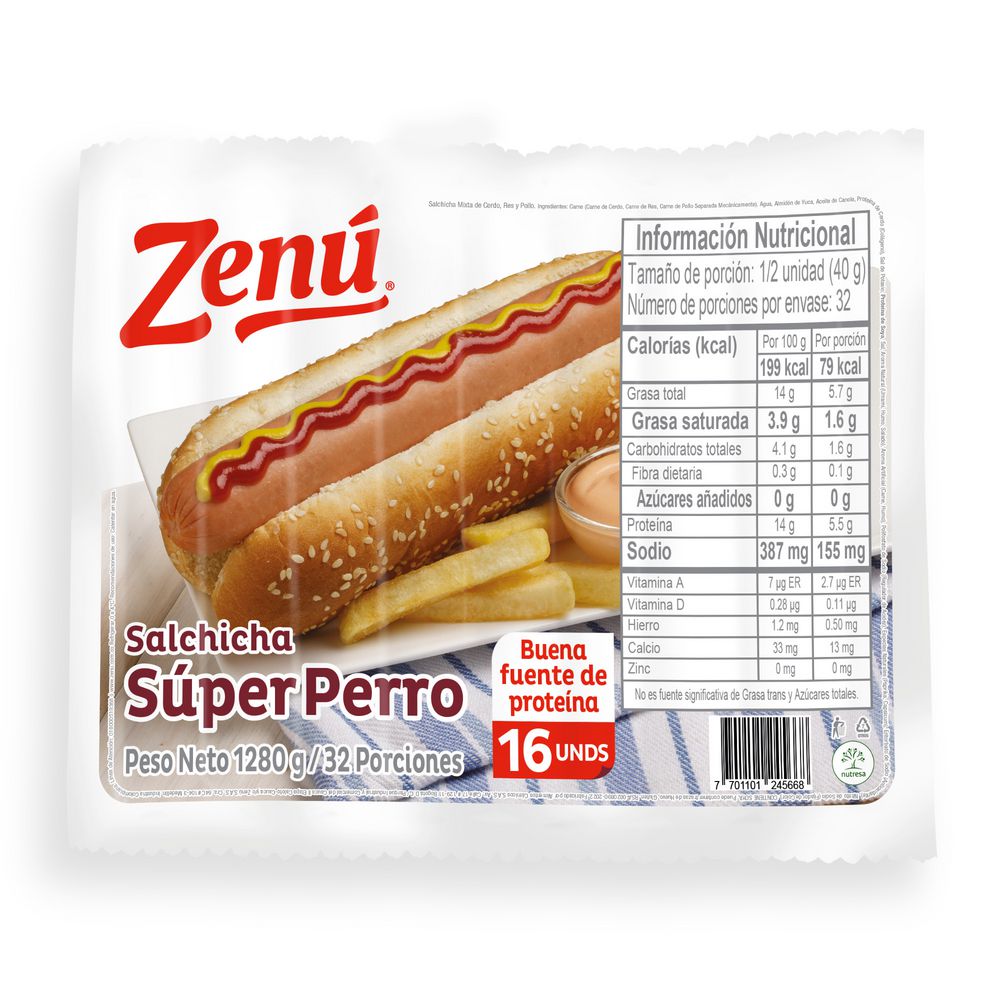 Salchicha ZENU súper perro (1280  gr) img #2